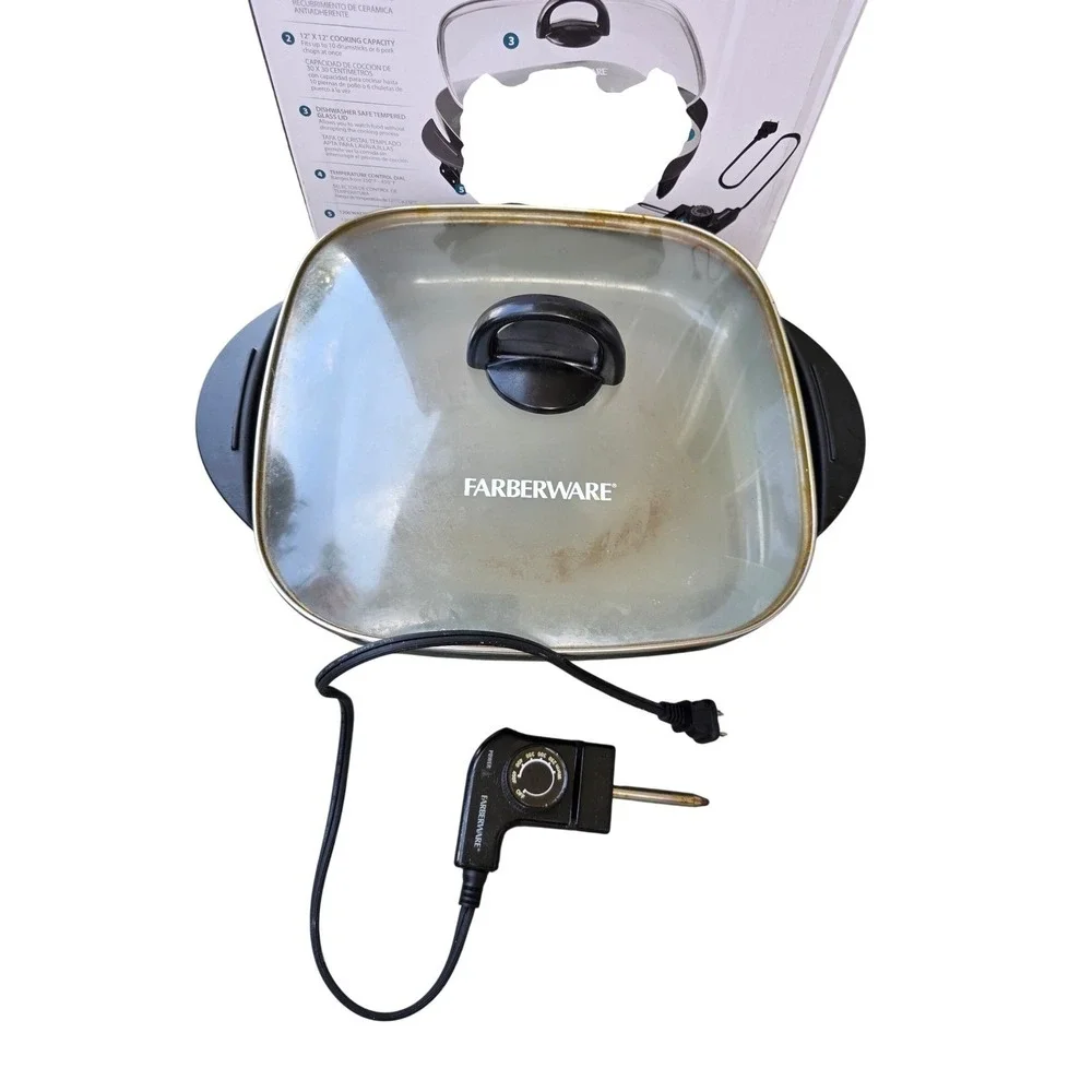 Farberware 12-Inch Electric Skillet‎ Ceramic Non-Stick FW61100027877 1200W E3